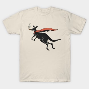 A super kangaroo smoking a cigar T-Shirt